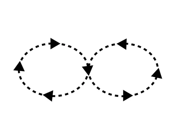 Flechas Circulares Símbolo Flecha Hacia Arriba Reciclar Icono Conjunto Imagen — Archivo Imágenes Vectoriales