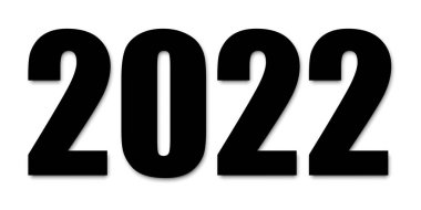 Broşür tasarımı için 2022 yıl. 2022 numara tasarım şablonu. Takvim simgesi. Vektör çizimi. Resim yükle.