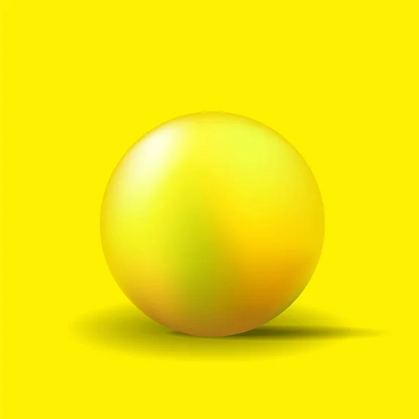 Sárga gömb. 3D-s vektor. Jövőbeli technológia. Kör, háromszög. Vektor illusztráció. Készletkép. — Stock Vector