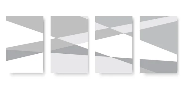 小冊子デザインのための灰色の長方形の組成。長方形のデザイン。プレゼンテーションモックアップ。ベクトルイラスト。ストック画像. — ストックベクタ