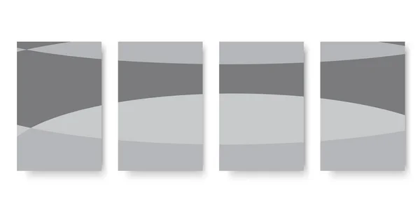 Composición de rectángulos grises para diseño de cuadernillos. Diseño de rectángulo. Presentación maqueta. Ilustración vectorial. Imagen de stock. — Vector de stock