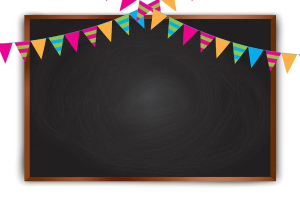 Lápis de quadro negro. Chalkboard ilustração com quadro-negro. Ilustração vetorial. EPS 10. — Vetor de Stock