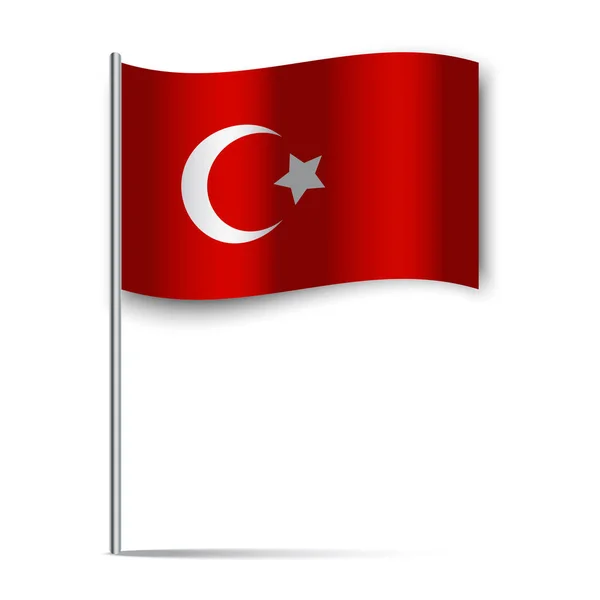 Türkische Flagge, tolles Design für jeden Zweck. Symbol der türkischen Flagge. Reiseikone. Vektorillustration. EPS 10. — Stockvektor