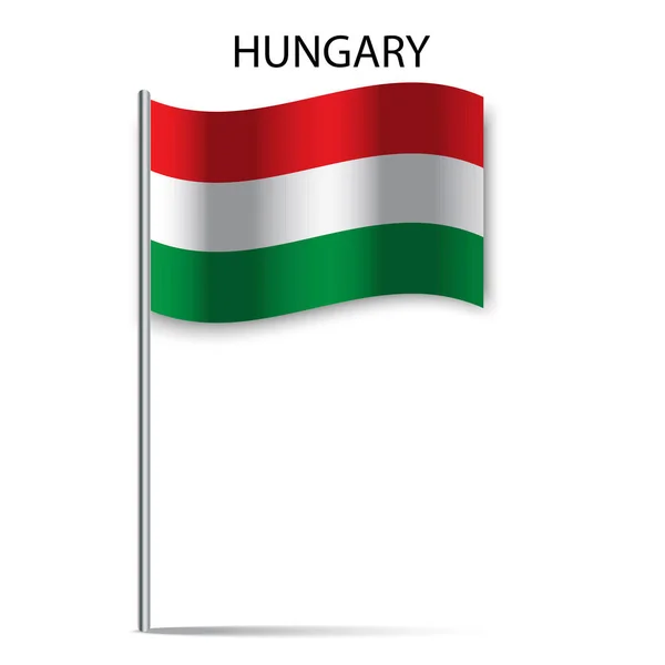 Угорський прапор - чудовий дизайн для будь-яких цілей. Національний дизайн прапора. Векторна ілюстрація. Фотографія. — стоковий вектор