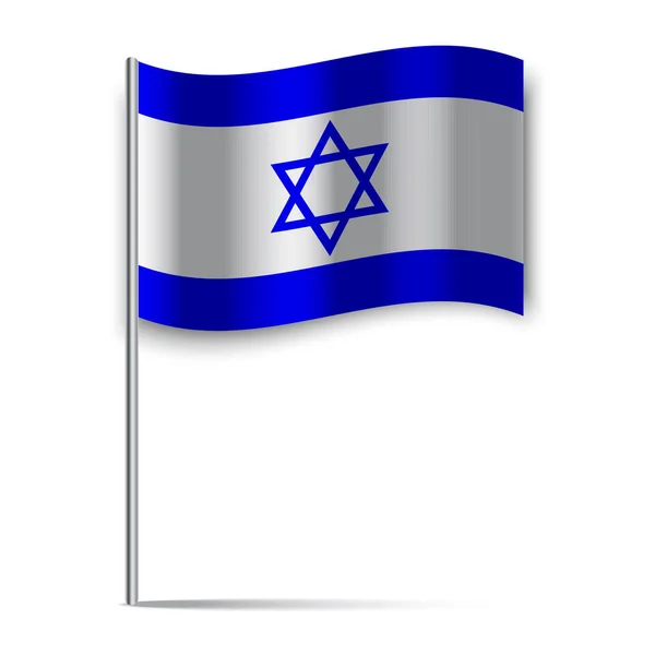 Bandera de Israel palo. Icono del vector de viaje. Diseño gráfico de bandera nacional. Ilustración vectorial. Imagen de stock. — Archivo Imágenes Vectoriales