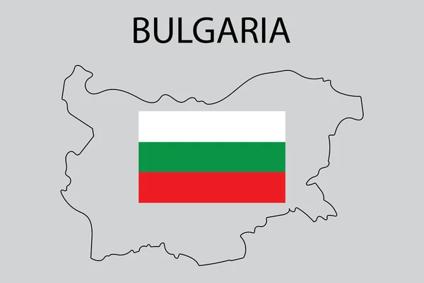 Болгарія мапа прапора, чудовий дизайн для будь-яких цілей. Вектор карт Європи. Карта силуетів. Векторна ілюстрація. Фотографія. — стоковий вектор