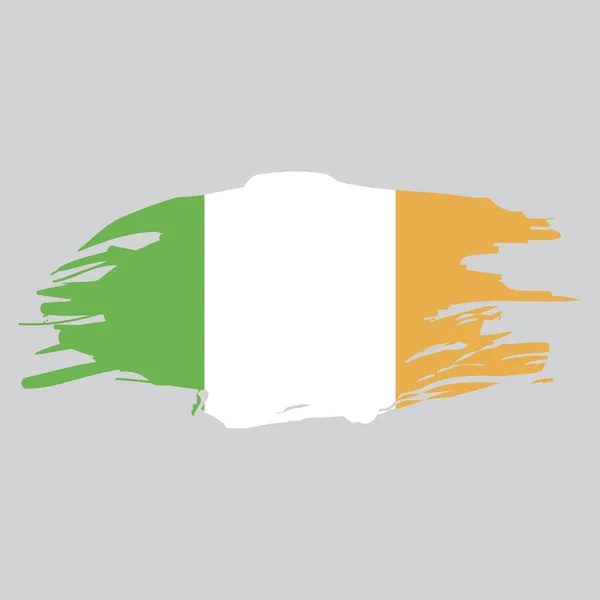 Ícone com bandeira irlandesa. Desenho gráfico da bandeira nacional. Ilustração vetorial. Imagem de stock. — Vetor de Stock