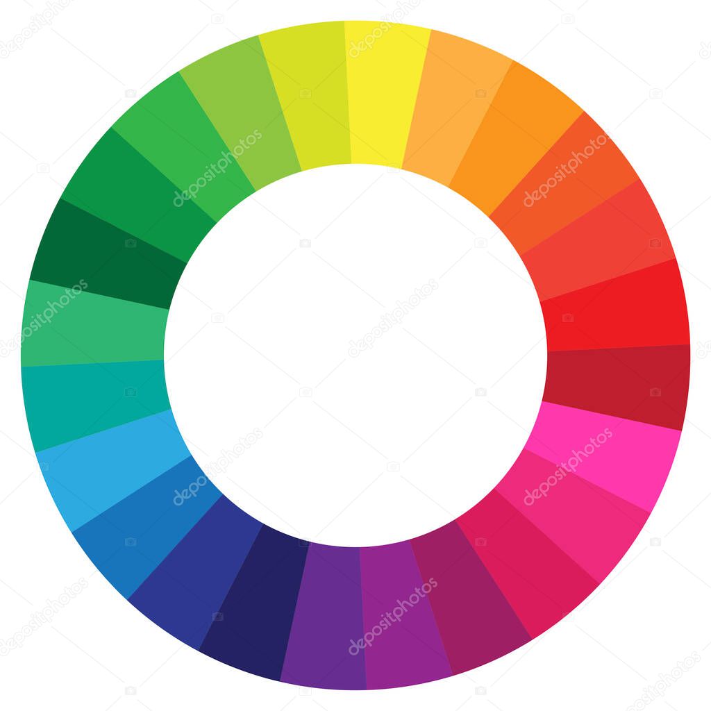 Colors spectrum. Ink painting style. Vector illustration. Stock image.