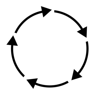İmleç ok simgesi. İleti simgesi. Geri dönüşüm simgesi seti. Basit bir tasarım. Vektör çizimi. Resim yükle.