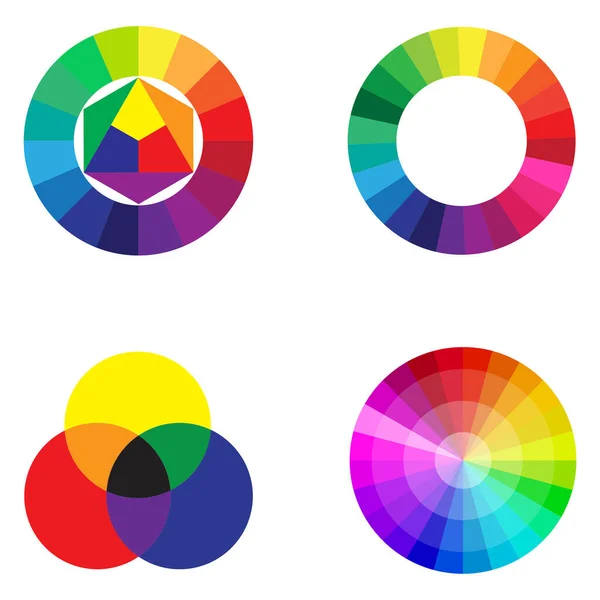 Palette de couleurs sur fond blanc. Fond de couleur graphique. Cercle triangle. Illustration vectorielle. Image de stock. — Image vectorielle