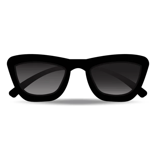 Black sunglasses. Summer background. Sun icon vector. Vintage style. Vector illustration. Stock image. — Stock Vector