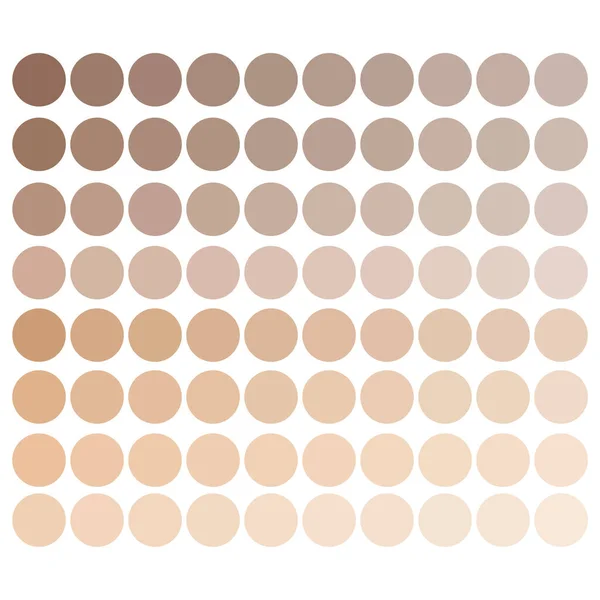 Colorful skin tones palette. Beige tones palette. Colorful palette. Pastel color. Vector illustration. Stock image. — Stock Vector