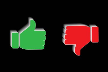 Hoşlanmamak gibi, herhangi bir amaç için harika bir tasarım. Sosyal medya ikonu. Vektör çizimi. Resim yükle.