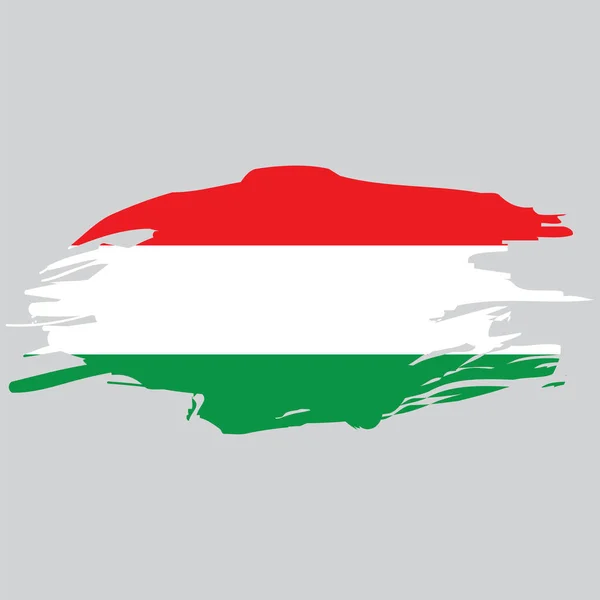 Astratta bandiera ungherese grunge per il design decorativo. Design elegante. illustrazione ad acquerello. Illustrazione vettoriale. Immagine stock. — Vettoriale Stock