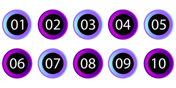 Infografiskt element med cirklar blå laddningsnummer. Cirkelcirkeldiagram. Webbutveckling. Datablad. Vektorillustration. — Stock vektor