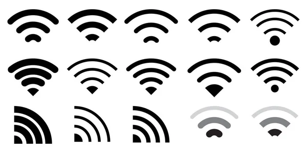 Red wifi antena. Conjunto de iconos de contacto. Teléfono icono de vector. Transmisión por Internet. Ilustración vectorial. Imagen de stock. — Archivo Imágenes Vectoriales