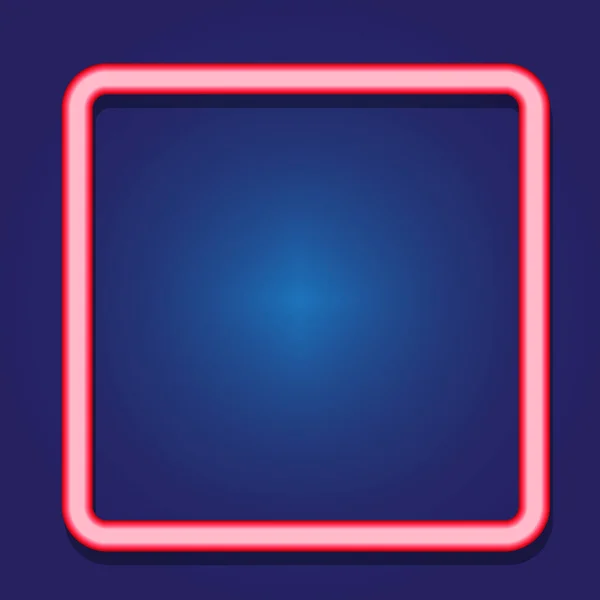 Νέο ροζ τετράγωνο εικονίδιο. Μπλε λαμπερό φόντο. Δημιουργική γεωμετρική φιγούρα. Σχέδιο τέχνης. Εικονογράφηση διανύσματος. Εικόνα αρχείου. — Διανυσματικό Αρχείο