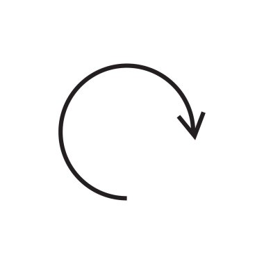 Okun simgesini tazele. Güncelleme sembolünü yeniden yükle. Döndürme vektör ögesini sıfırladı. Arayüz dairesel işareti. EPS 10.