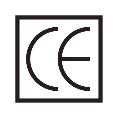 CE işaret simgesi. Avrupa standart sembolü. Uyum kalite vektör işareti. Ürün sertifika elemanı. EPS 10.