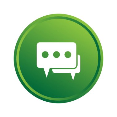 Sohbet balonu simgesi. Mesaj kutusu sembolü. İletişim vektör şekli. Konuşma penceresi. EPS 10.