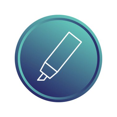 Kalem simgesi. Çizim aracı sembolü. Taslak vektör şekli. Okul malzemeleri. EPS 10.