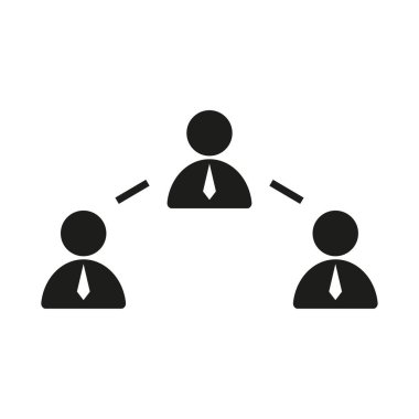 Şirket liderlik ikonu. Yönetim hiyerarşisi Vektörü. Halkın ağ sembolü. Profesyonel personel grubu çizelgesi. EPS 10.