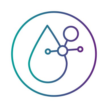 Bilim ikonu. Molekül yapı sembolü. Kimya sıvısı taşıyıcısı. Laboratuvar araştırma elementi. EPS 10.