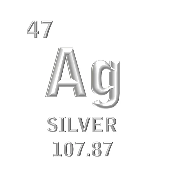 Silver kemiska symbol — Stockfoto