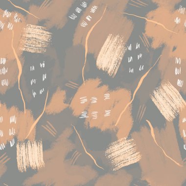 Gri renkte bej, kahverengi ve turuncu noktalar ve noktalar 