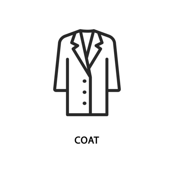 Vektor illusztráció divat kabát lapos vonal ikon. Stock Illusztrációk