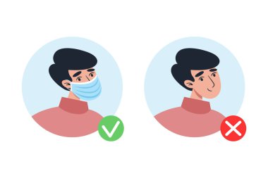 Maskesiz ve maskesiz bir adam içeri maskesiz giremez.