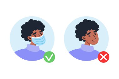 Maskesiz ve maskesiz bir adam içeri maskesiz giremez.