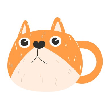 Sıcak mevsimlik kahve ve sonbahar süslemeleri için şirin sonbahar tilki şekilli kupa.