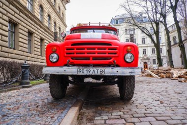 Riga, Letonya: 28 Şubat 2021: Letonyalı yönetmenler Viesturs Kairiss 'in Ocak ayında çekilen ve 1991' de Letonya 'da yaşanan olayları anlatan filmi. Seçici odak