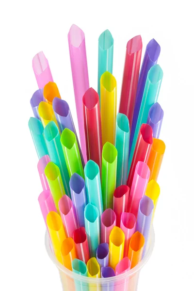 Palhinhas de plástico coloridas — Fotografia de Stock