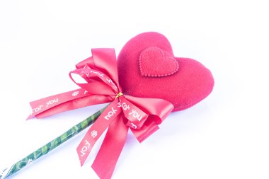 Sevgililer günü içinde kırmızı kalp.