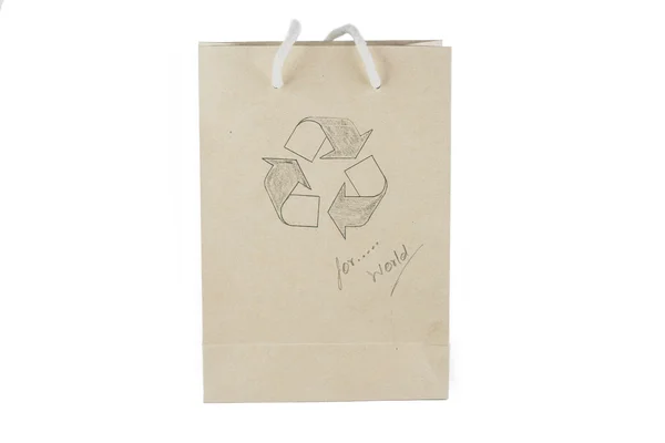 Reciclar saco de papel — Fotografia de Stock