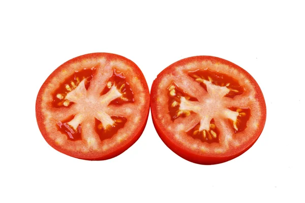 Tomate sobre fundo branco — Fotografia de Stock