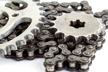 Roller zincirleri ile sprockets motosikletler için