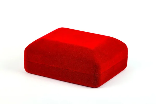 Red velvet box Stock Photo