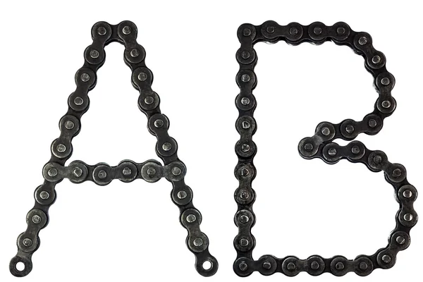 フォント、A と B の鎖 — ストック写真