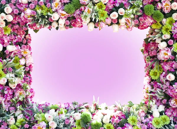 Színes virágok keret — Stock Fotó