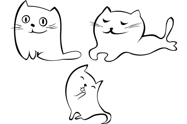 Vecteur chats mignons — Image vectorielle