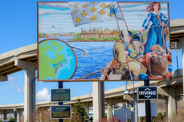 Saint John Canada April 2017 Billboard Size Painting Shows Some — Stock Photo, Image