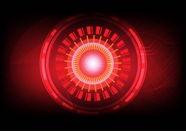 Soyut çember teknolojisi devre vektör tasarımı