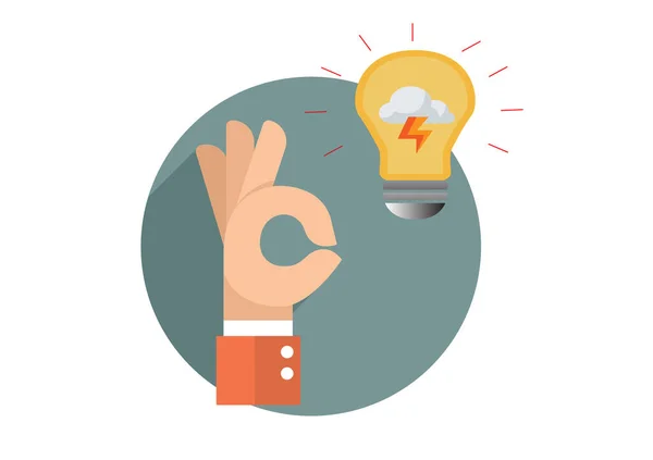 Hand Made Symbols Show Intention Agree Creativity Inspiration Creative Process — Stock Vector