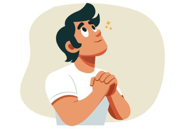 Illustration of a young man making a wish come true