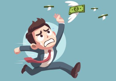 Uçan para peşinde işadamı