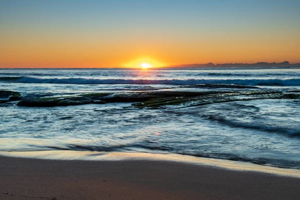 Lever Soleil Bord Mer Shelly Beach Sur Côte Centrale Nsw — Photo