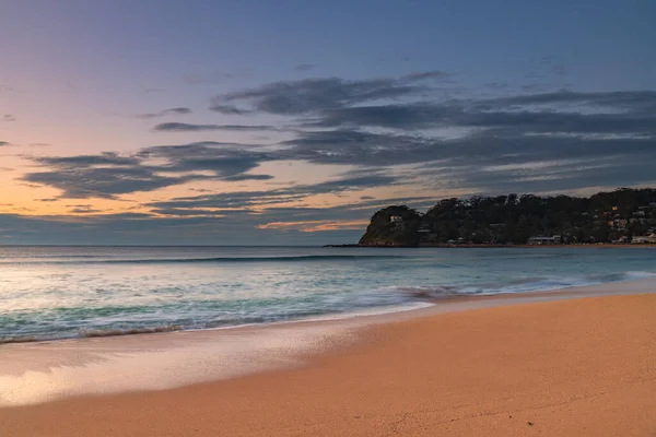 Nascer Sol Inverno Praia Avoca Beach Costa Central Nsw Austrália — Fotografia de Stock